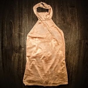 SEXY NWT NUDE COLLAR DOLL HALTER TOP SIZE SMALL
